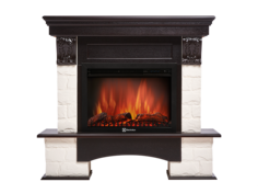 Electrolux Forte 30U (угловой) с очагом EFP/P-3020LS камень белый, шпон венге