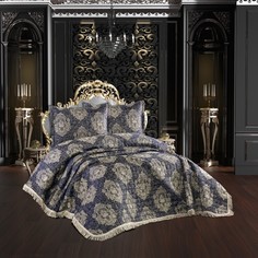 Покрывало "DO&CO" Жаккард Стеганое 260x260 (50х70 2 шт.) ELITA 11641-синий