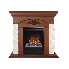 Электрокамин с классическим очагом 3D Real-Flame Neapolis STD/EUG WT с очагом 3D Olympic