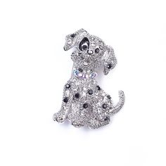 Брошь из бижутерного сплава с swarovski Moon Paris MoS-22.03-009