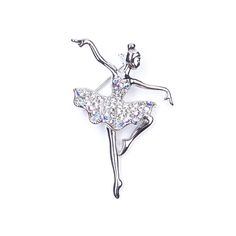 Брошь из бижутерного сплава с swarovski Moon Paris MoS-22.03-021