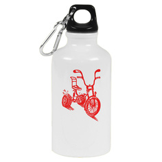 Бутылка спортивная CoolPodarok Иллюстрация. Красный велосипед