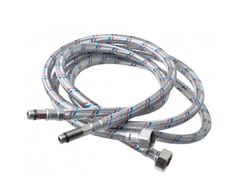 Подводка гибкая для смесителя сталь нержавеющая со стальной гайкой 1,5м 1/2"х М10 (пара) Rangy Rain