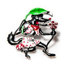 Брошь из бижутерного сплава с эмалью Moon Paris C&C-BC13823