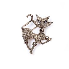Брошь из бижутерного сплава с swarovski Moon Paris MoS-22.03-015