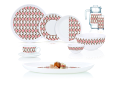 Набор столовый DIWALI ASTRATTA PINK 46 предметов Luminarc