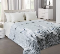 Покрывало Кесси из перкали 260х210 стеганое с кошками Текс Дизайн