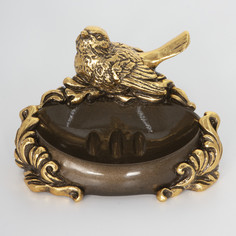 Мыльница Птичка Терра Бронза Bogacho