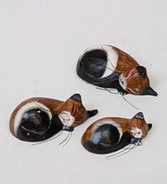 Статуэтка Decor and Gift, Кошка рыжая, 10 см, 3 шт