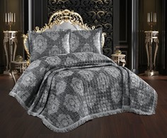 Покрывало "DO&CO" Жаккард Стеганое 260x260 (50х70 2 шт.) ELITA 11641-антрацит