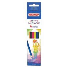 Набор цветных карандашей ПИФАГОР, 6 цв., арт. 181355 - (24 набора)