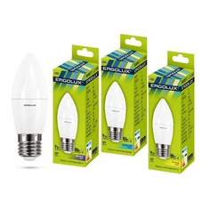 Лампа светодиодная ERGOLUX, E27, 9W, 4500K, "Свеча", арт. 659291 - (10 шт.)