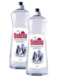 Вода для утюгов деминерализованная Selena 1 л, 2 шт.
