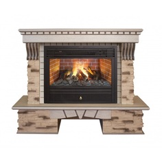 Электрокамин с широким очагом 3D Real-Flame Sorento 25,5/26 с очагом 3D Novara