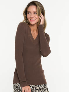 Пуловер женский VAY 5232-41291 коричневый 48 RU