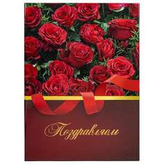Папка адресная Staff 129585 "Поздравляем!", 3 штуки