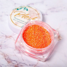 Набор, Blesk, Дизайн для ногтей «Искристый песок», оранжевый, 4 шт.