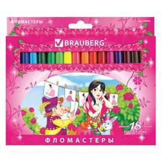 Набор фломастеров Brauberg "Rose Angel", арт. 150557, 18 цв х 3 упак.
