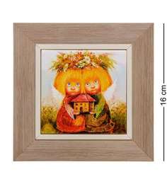 Панно керамическое Ангелы хранители дома 10*10 ANG-384 113-502070 Artangels
