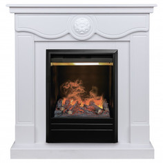Электрокамин с классическим очагом 3D Real-Flame Aurora STD/EUG WT с очагом 3D Olympic
