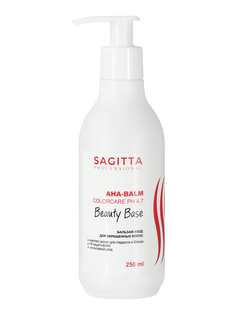 Бальзам для окрашенных волос SAGITTA Aha-Balm Color care pH 4.7 увлажняющий 250 мл