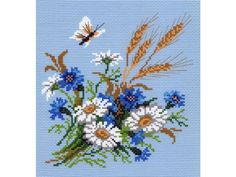 Рисунок на канве Матренин Посад Полевой букет 0384-1