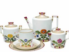 Сервиз чайный ф. Гербовая рис. Замоскворечье (20 предметов) Императорский Фарфоровый Завод