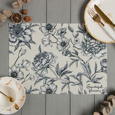 Салфетка на стол Доляна Beautiful flowers ПВХ 40x29