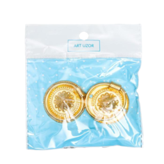 Ручка для шкатулки металл Греция золото набор 2 шт 35х35 см Арт Узор