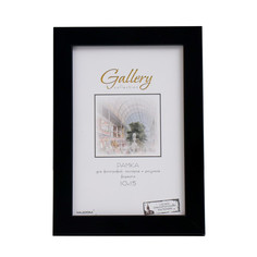 Фоторамка пластик Gallery 10х15 см, 641877-4, чёрный (пластиковый экран) 7096342 Sima Land