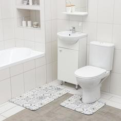 Набор ковриков для ванной и туалета SAVANNA Мозаика, 2 шт.: 50×80 , 40×50
