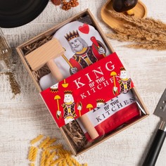 Кухонныйнабор King, варежка-прихватка 20х28 , молоток деревян. Доляна