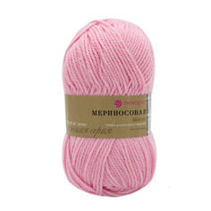 Пряжа Пехорка Мериносовая 100 г, 200 м (шерсть, акрил) (24-Орхидея), 10 мотков