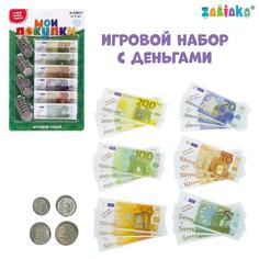 Игрушечный игровой набор «Мои покупки»: монеты, бумажные деньги (евро) Забияка