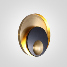 Бра Джаггер Black Wall Lamp Round Gold Imperium Loft