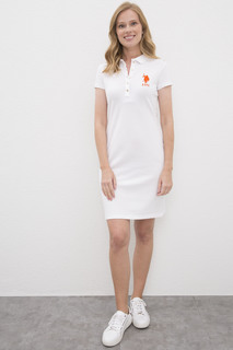 Платье женское U.S. POLO Assn. G082SZ0750MTS0220-075 белое XS
