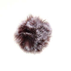 Игрушка для кошек Пижон Меховой шарик, искусственный мех, 5 см, серая