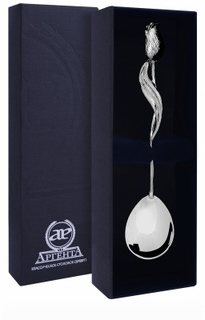 Ложка чайная Тюльпан из серебра АргентА