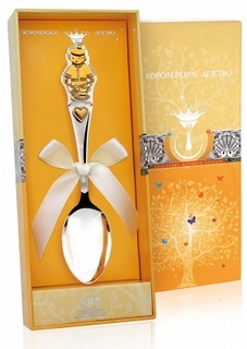 Ложка чайная Мальчик из серебра с позолотой АргентА