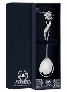 Ложка чайная Ромашка из серебра АргентА