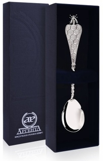 Ложка чайная Медовая №1 Пчелка из серебра АргентА