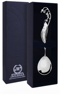 Ложка чайная Ландыш из серебра АргентА