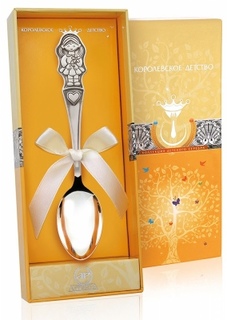 Ложка чайная Девочка из черненого серебра АргентА