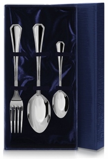 Набор столовый Элегант из серебра ложка + вилка + ложка чайная АргентА