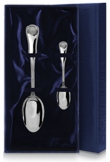 Набор столовый Визит из серебра ложка + ложка чайная АргентА