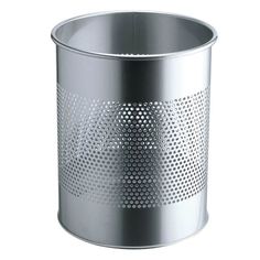 Круглая металлическая мусорная корзина DURABLE с декоративной перфорирацией, 15 литров, се
