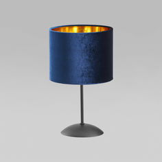 Настольная лампа с синим велюровым абажуром TK Lighting 5278 Tercino Blue Е27