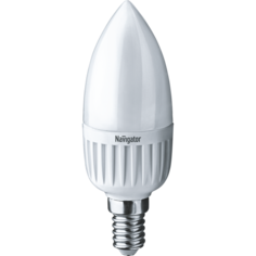 Лампа светодиодная LED 7вт E27 теплый матовая свеча | код. 18939 | NAVIGATOR 1шт.
