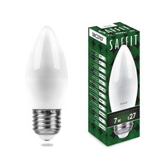 Лампа светодиодная LED 7вт E27 белый матовая свеча | код. 55033 | FERON 1шт.