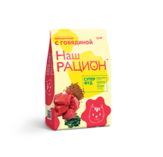 Сухой корм для кошек Наш рацион, говядина, 1,5кг